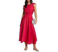 Morgan Langes Kleid mit gesmokter Taille, Fresia, 40