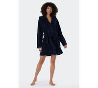 Morgenmantel Teddy-Fleece Comfort-Fit dunkelblau - Essentials S