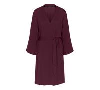 Morgenmantel TRIUMPH "Amourette Robe", Damen, Gr. 40/42, rot (claret), Modalmischung, Hausmäntel, seidig - weich mit Stretch (27251807-40) claret