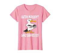 Morgenmuffel Möwe Guten Morgen Ganz Dünnes EIS T-Shirt, Damen, Rosa, XL
