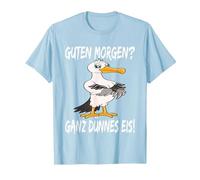 Morgenmuffel Möwe Guten Morgen Ganz Dünnes EIS T-Shirt, Herren, Himmelblau, XL