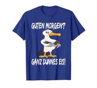 Morgenmuffel Möwe Guten Morgen Ganz Dünnes EIS T-Shirt, Herren, Königsblau, XL