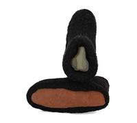 Moro-Design Hausschuhe Hüttenschuhe Lammfell Schafwolle Schaffell Wildleder Schwarz Gr.36-47 (41)