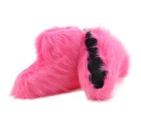 Moro-Design Hüttenschuhe Hausschuhe Yeti Fell Lammfell Schafwolle Pantoffeln Pink Gr.35-42 (37/38)