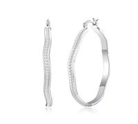 MOROTOLE Creolen Silber 925 Sterling Silberne Creolens Damen Ohrringe Silberne Creolens Creolen Silber 925 Groß für Damen