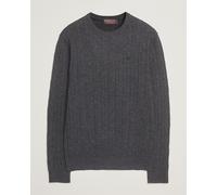 Morris Merino Cable O-Neck Grey Grau S