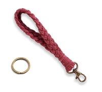 MORSUNBELA Schlüsselband, Schlüsselbänder Kurz Schlüsselband Schlüsselanhänger Damen, Lanyard Schlüsselkette für Arbeitsausweise Türschlüssel (Rot)