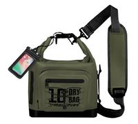 MORXPLOR Dry Bag Wasserdichter 5L/10L/20L/30L, Roll-Top-Trockentasche, Rucksack mit wasserdichter Handyhülle für Schwimmen, Kajak (Grün/Schwarz, 10L)