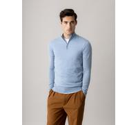 MOS MOSH GALLERY - MMGAdam Soft Zip Turtle Neck Knit light blue melange - Gr. - XL