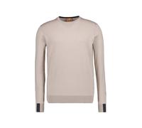 MOS MOSH Gallery. Pullover Herren Slim Fit Rundhals Wolle-Seide beige, L