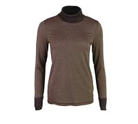 Mos Mosh Langarm Rollkragenpullover Rollkragen Lurex mittelbraun Größe L