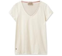 Mos Mosh MM Tulli V-SS Basic Tee T-Shirt Damen Ecru beige - L