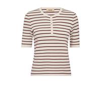 MOS MOSH - MMAliz Caliz Stripe SS Knit cabernet - Gr. - L