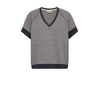MOS MOSH - MMHolt V-SS Stripe Sweatshirt india ink - Gr. - XS