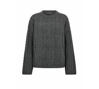 MOS MOSH Strickpullover aus reiner Wolle Modell 'Bryndis' in Dunkelgrau, Größe S