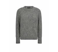 MOS MOSH Strickpullover mit Rundhalsausschnitt Modell 'Tammy' in Mittelgrau Melange, Größe M