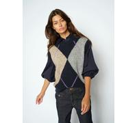 MOS MOSH Pullunder Damen Wolle blau, M