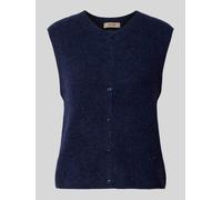 MOS MOSH Regular Fit Cardigan aus elastischem Alpaka-Mix mit Knopfleiste in Marine, Größe M