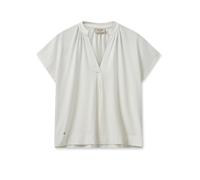 MOS MOSH T-Shirt mit V-Ausschnitt Modell 'Shira' in Ecru, Größe XL