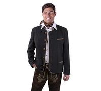 Moschen-Bayern Herren Trachtenjacke Trachtenblazer Trachtenjanker Loden Grau Schwarz Anthrazit