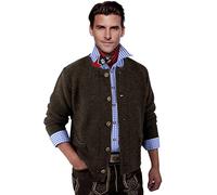 Moschen-Bayern Herren Trachtenjacke Trachtenstrickjacke Trachtenjanker Strickjacke Tracht Braun 54