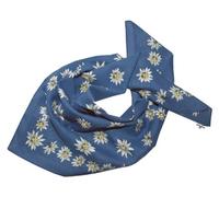 Moschen-Bayern Trachtenhalstuch Trachtentuch Halstuch Edelweiß Trachten Damen Herren Nickituch Edelweißtuch Blau