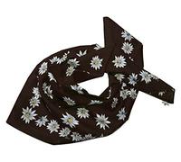 Moschen-Bayern Trachtenhalstuch Trachtentuch Halstuch Edelweiß Trachten Damen Herren Nickituch Edelweißtuch Braun