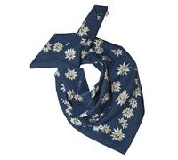 Moschen-Bayern Trachtenhalstuch Trachtentuch Halstuch Edelweiß Trachten Damen Herren Nickituch Edelweißtuch Blau