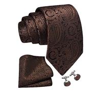 Moschen-Bayern Trachtenkrawatte Herren Krawatte Seidenkrawatte Paisley festlich Hochzeit 100% Seide Braun