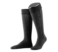 Moschen-Bayern Trachtenstrumpf Herren Trachtenstrümpfe Lederhose Trachtenkniestrumpf Kniebundstrumpf Trachten Lederhosen-Strümpfe lang Grau Anthrazit 44