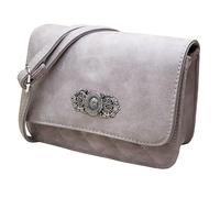 Moschen Bayern Trachtentasche Dirndltasche Damentasche Handtasche Umhängetasche Ledertasche - Grau Silber