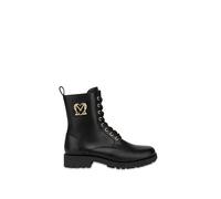 Moschino Black Combat Boots With Golden Logo Black Größe: 40 | Stiefel Outlet | Damen | Schwarz