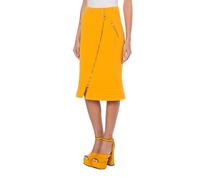 Moschino Couture Biker Wool Crepe Skirt Yellow Größe: 40 | Midiröcke Outlet | Damen | Gelb