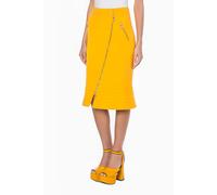 Moschino Couture Biker Wool Crepe Skirt Yellow Größe: 44 | Midiröcke Outlet | Damen | Gelb