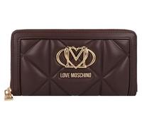 Moschino Damen-Geldbörse Love Reißverschluss gesteppt JC5644 (BROWN)