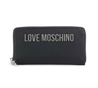 Moschino Damen Geldbörse Love Zip Around schwarz/nickel Farbe: Schwarz