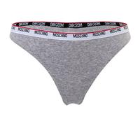 MOSCHINO Damen String - Slip, Unterhose, Cotton Stretch, uni Grau S