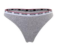 MOSCHINO Damen String - Slip, Unterhose, Cotton Stretch, uni Grau / S S Grau
