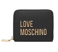 Moschino Damengeldbörse Love Reißverschluss Small Schwarz Logo Gold AS26MO05 JC5613PP1OKD0000 Farbe: Schwarz