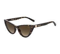 MOSCHINO LOVE MOL049/S Brille, Havana, 54 für Damen, Havana, 52