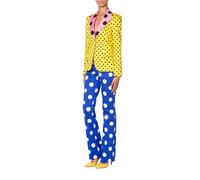 Moschino Patchwork Polka Dot Satin Jacket Yellow Größe: 38 | Blazer Outlet | Damen | Gelb