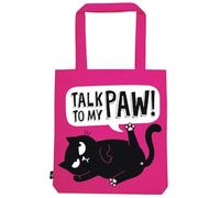 moses. Ed, the Cat Shopper Talk to my paw | Stofftasche aus 100% Baumwolle, mit Katzenmotiv | Shopper mit Standboden für Einkäufe, Büro