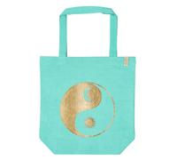 moses. Einkaufstasche "Omm for you" in Türkis - (B)37 x (H)38 x (T)13 cm - 13% | Einkaufstaschen
