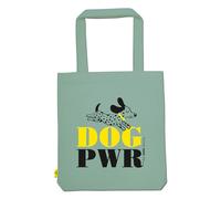moses. Shopper Dog Power - türkise Stofftasche für Hundeliebhaber*innen, aus 100% Baumwolle, ca. 39 × 42 cm, liebevolle Geschenkidee mit Hunde-Motiv