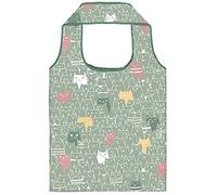 Moses Shopper ECO faltbar Katze 40 x 66 cm Polyester grün