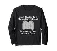 Moses was The First Person with A Tablet Download from Cloud Langarmshirt