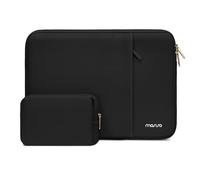 MOSISO 13-14 Zoll 360 Schützend Laptop Hülle Kompatibel mit MacBook Air/Pro, HP, Dell, Lenovo, Acer, Asus, 13,3 Zoll Anti-Theft Stoßsichere Tragetasche Vertikale Tasche mit Kleinem Koffer, Schwarz