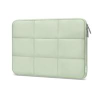 MOSISO 13-14 Zoll Laptoptasche, 13,3 Zoll Puffy Laptop Hülle Kompatibel mit MacBook Air 13 13,3 13,6/Pro 13/14, HP, Dell, ASUS, Lenovo, Rechteckige Gesteppte Puffer Laptophülle für Damen, Salbei Grün