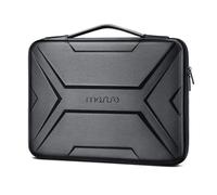 MOSISO 15-16 Zoll Hartschale Laptoptasche, 15,6 Zoll Laptop Hülle wasserdichte Stoßfeste, Kompatibel mit MacBook Air 15/Pro 16, Lenovo HP, Künstlerische Geometrisch Laptophülle mit Griff, Schwarz
