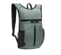 MOSISO 15L Leichtgewicht Wander Daypack Klein Packbar Wanderrucksack für Männer Frauen, Lässig Faltbar Day Pack mit Front Vertikale Tasche Camping Draußen, Antikes Grün
